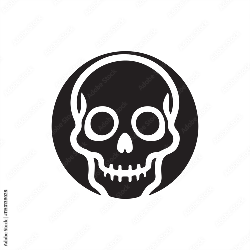 Skull icon. Symbol of poison and danger. Pirate flag attribute. Isolated vector illustration on white background.
Skull icon. Symbol of poison and danger. Pirate flag attribute. Isolated vector illustration on white background.