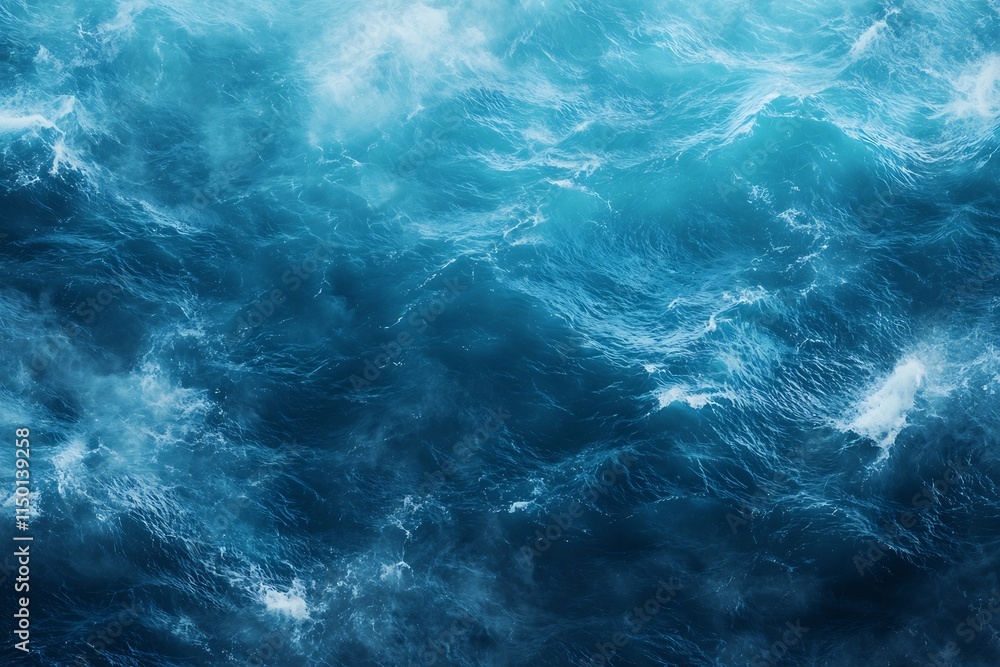 Powerful Ocean Storm With Chaotic Crashing Waves in Vibrant Turquoise Tones Powerful Ocean Storm With Chaotic Crashing Waves in Vibrant Turquoise Tones