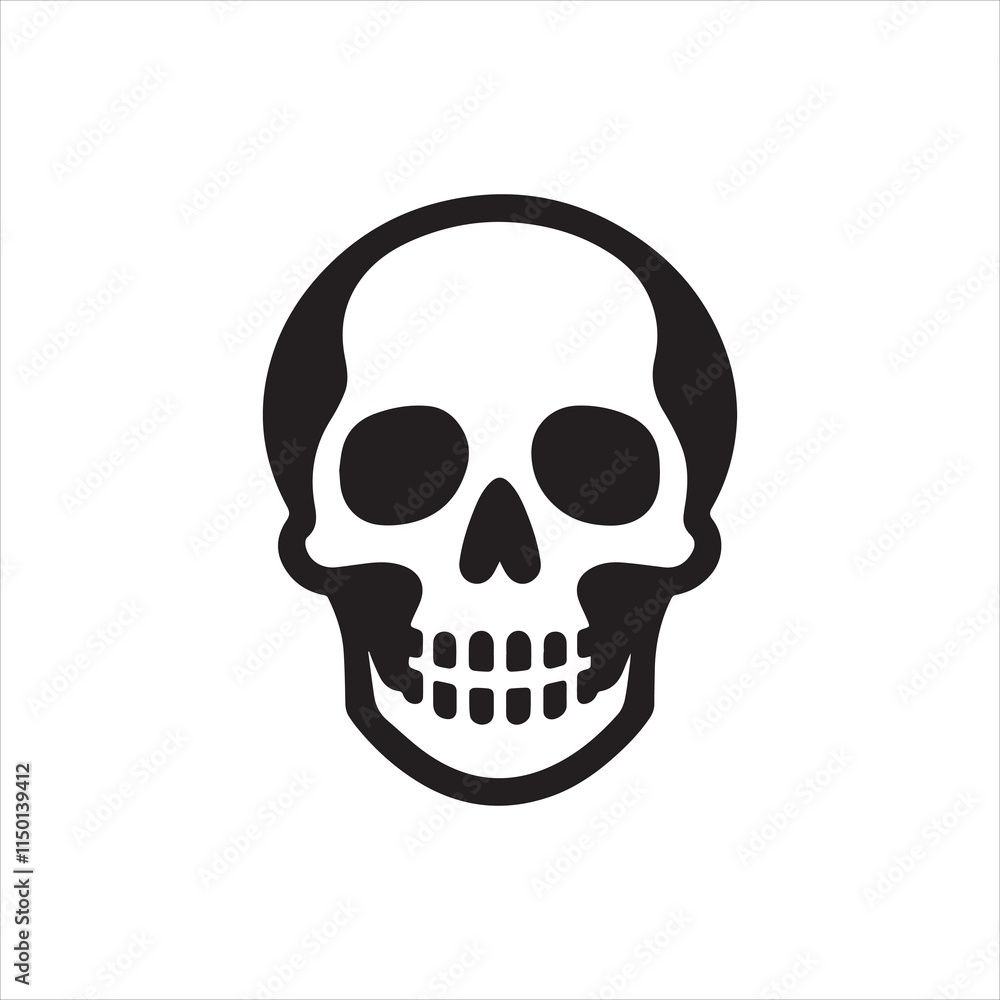 Skull icon. Symbol of poison and danger. Pirate flag attribute. Isolated vector illustration on white background.
Skull icon. Symbol of poison and danger. Pirate flag attribute. Isolated vector illustration on white background.