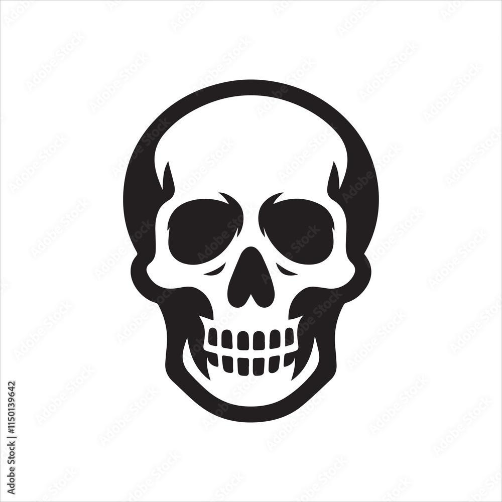 Skull icon. Symbol of poison and danger. Pirate flag attribute. Isolated vector illustration on white background.
Skull icon. Symbol of poison and danger. Pirate flag attribute. Isolated vector illustration on white background.