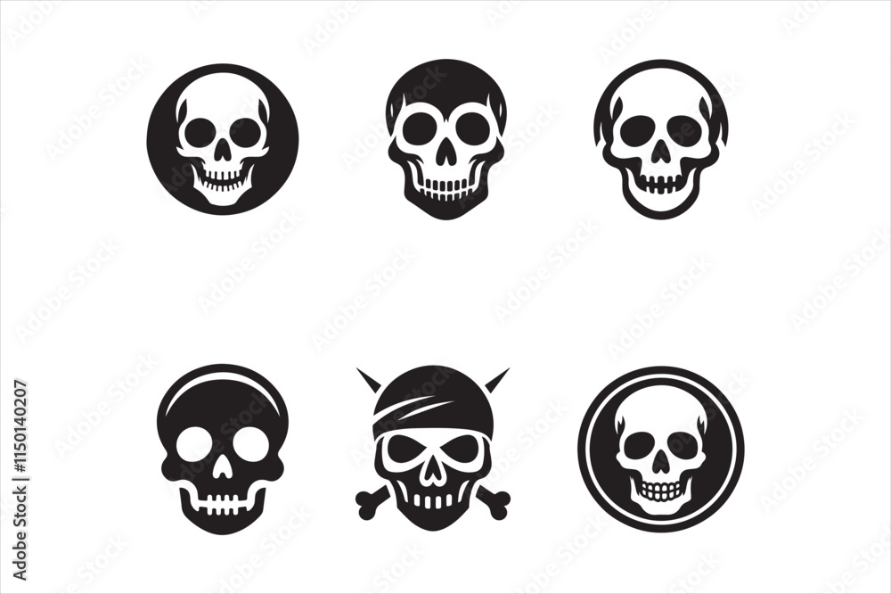 Skeleton silhouettes set, large pack of vector silhouette design, isolated white background Skeleton silhouettes set, large pack of vector silhouette design, isolated white background