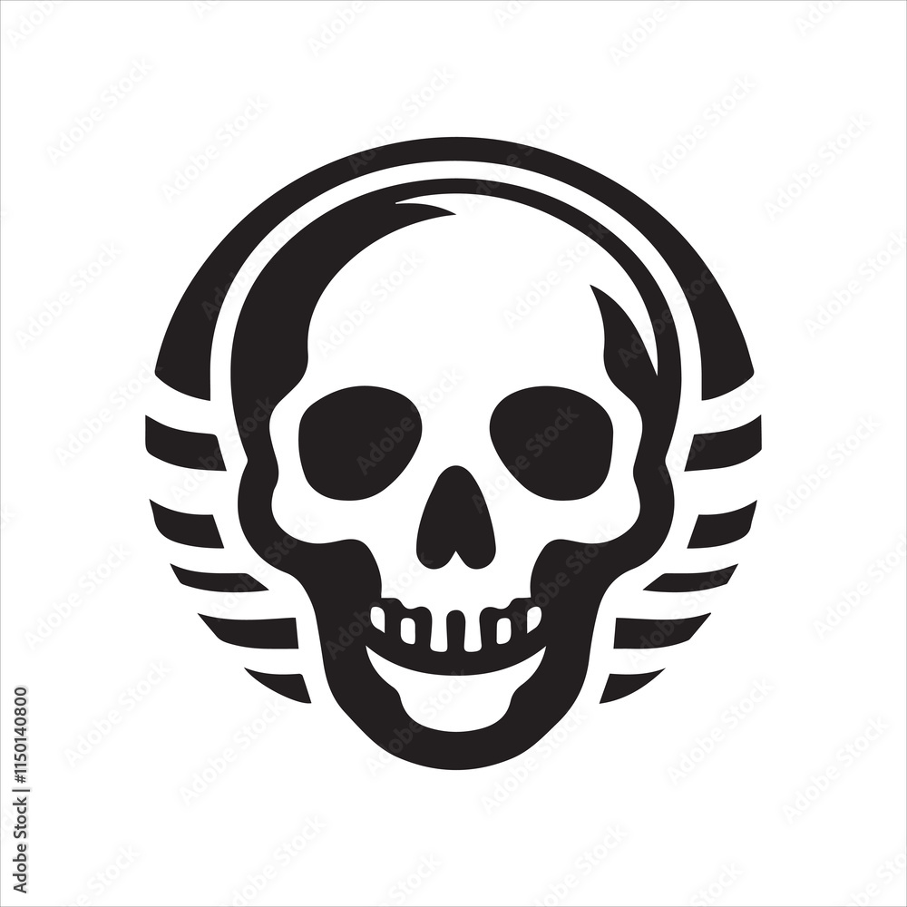 Skull icon silhouette vector illustration Skull icon silhouette vector illustration