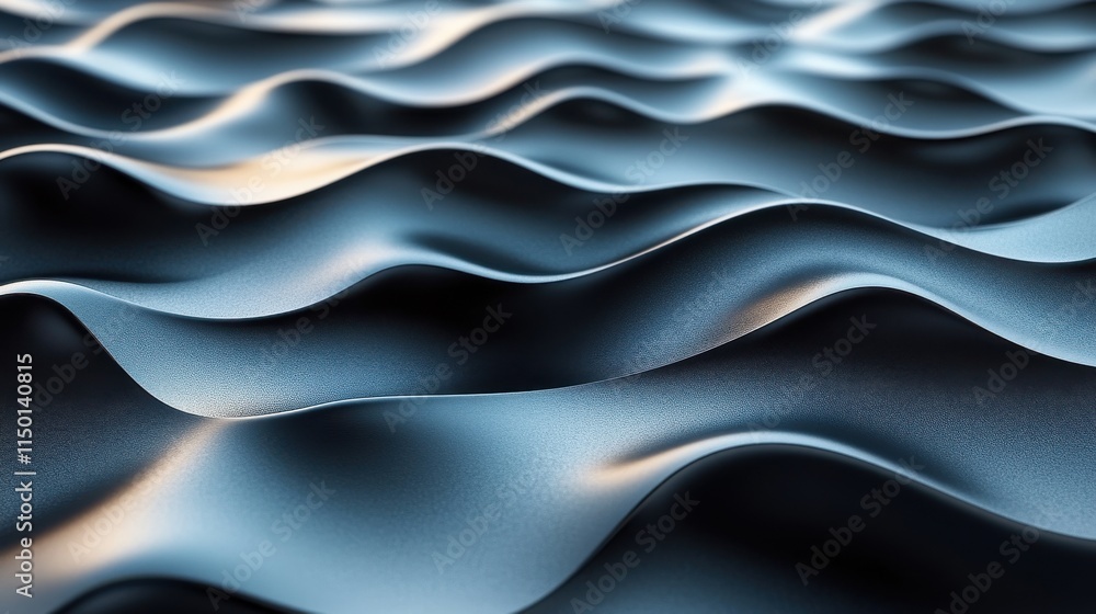 abstract 3d rendering animation of a surface with waves modern background design seamless looped with alpha matt
