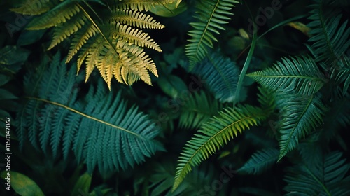 Wallpaper Mural fern nature forest green Torontodigital.ca