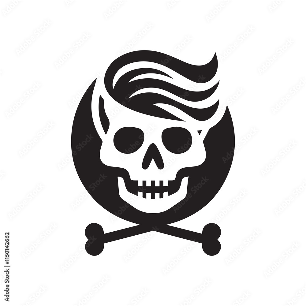 Skull icon silhouette vector illustration Skull icon silhouette vector illustration