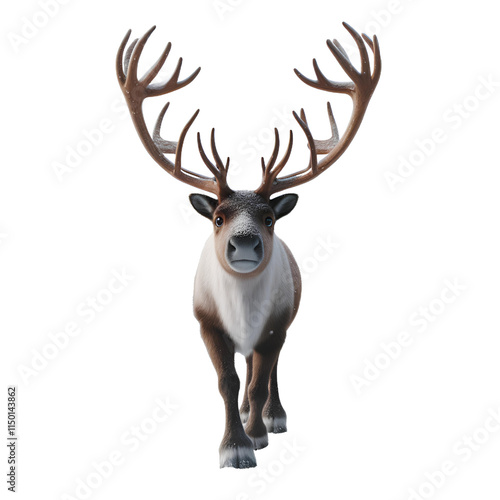 3D elk christmas Isolated on white background