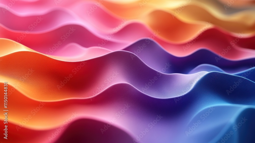 Fototapeta premium abstract 3d rendering of colored surfa