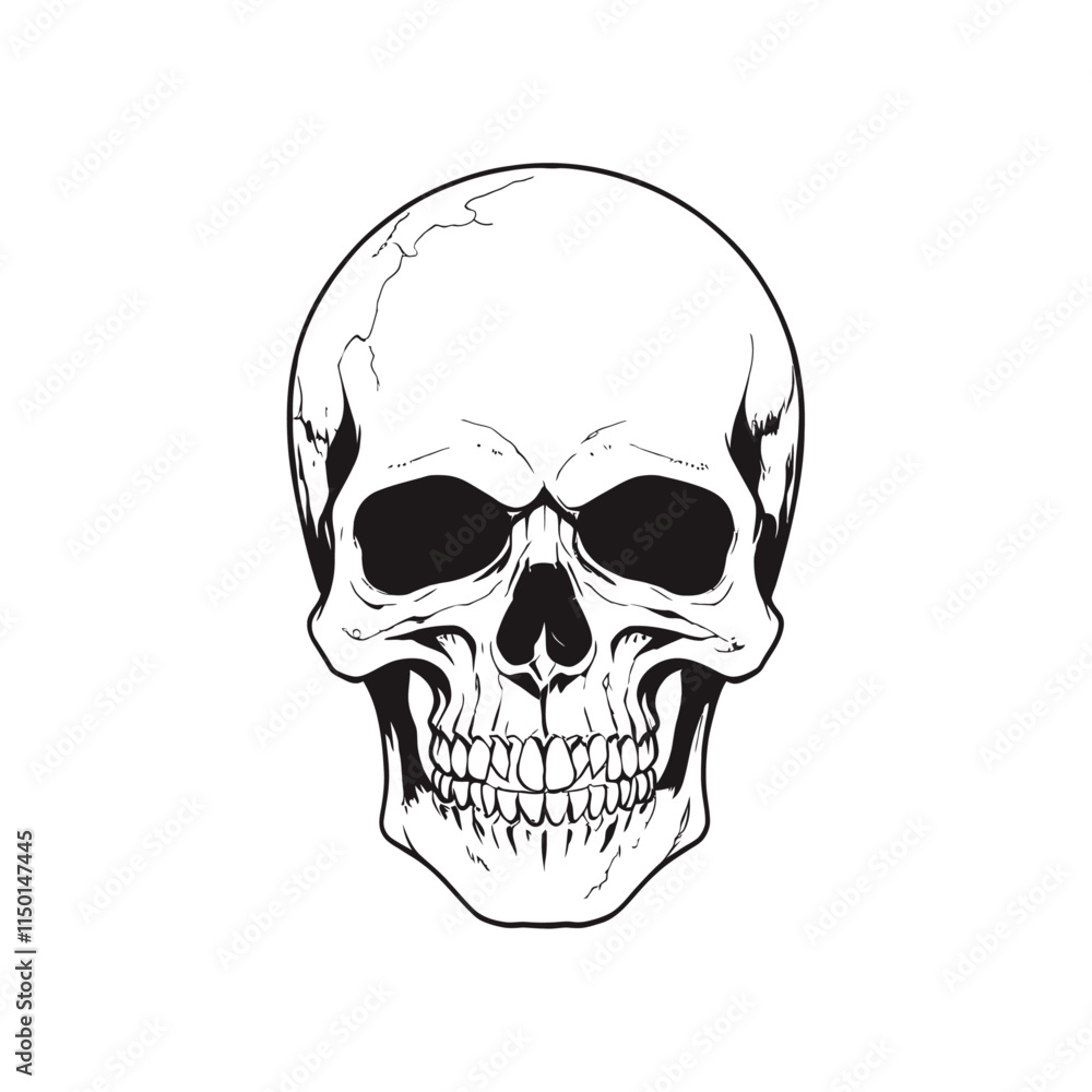 Skull skeleton vector design in different styles with solid background Skull skeleton vector design in different styles with solid background