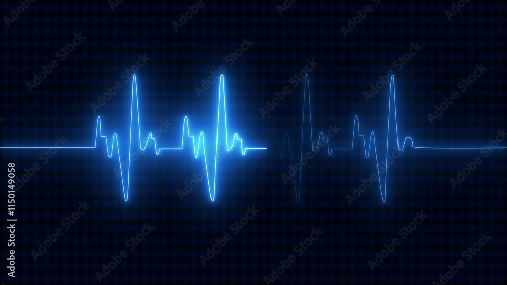 Heart beat pulse. Glowing neon heart cardiogram line on dark background. neon line heartbeat rate and pulse on black screen. Heart beat pulse. Glowing neon heart cardiogram line on dark background. neon line heartbeat rate and pulse on black screen.