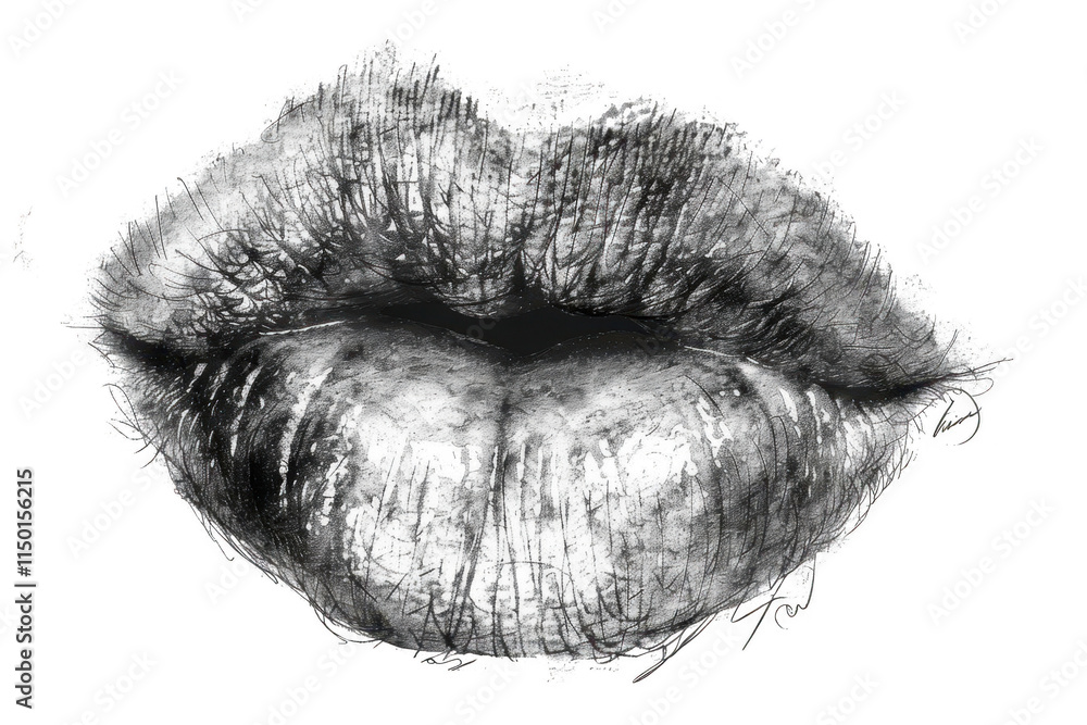 Kiss Shows Affection with Romance, Passion, and Love on Dark Background with Sensual, Lipstick, and Cosmetics Themes. Kiss Shows Affection with Romance, Passion, and Love on Dark Background with Sensual, Lipstick, and Cosmetics Themes.