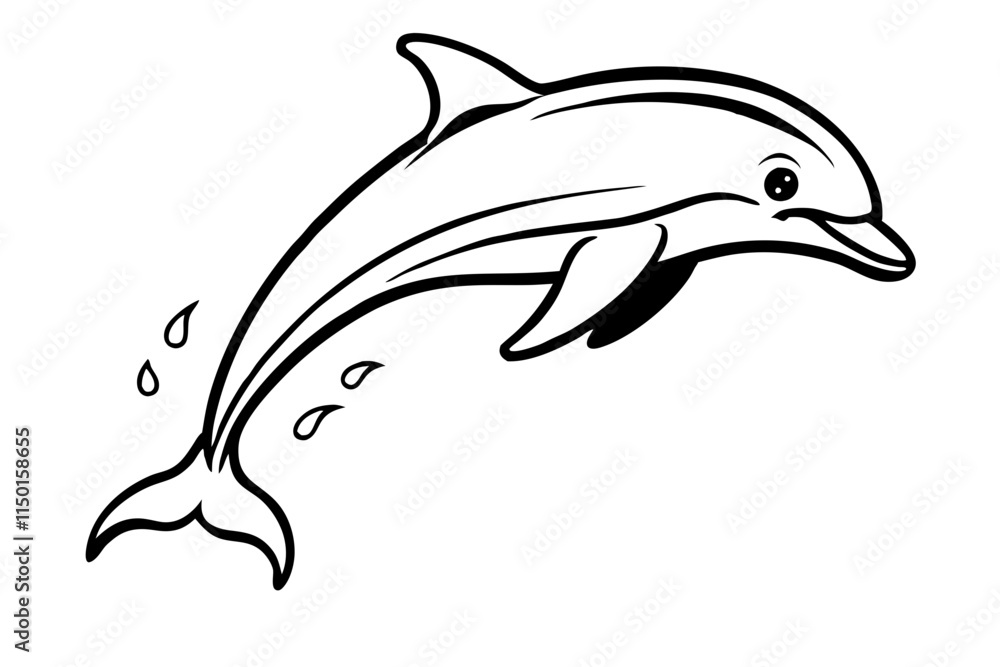 Obraz premium dolphin isolated on white background