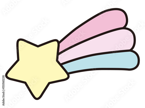 流れ星のベクターイラスト