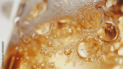 A close-up of champagne glasses clinking together with golden bubbles spilling over the rims in celebration.