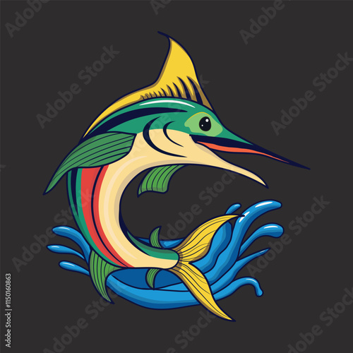 Fish art vector illustration 