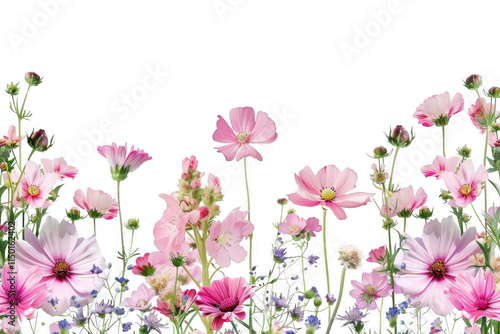 Wallpaper Mural Pink Cosmos Flowers Bloom Beautifully on Dark Background, Floral Nature Beauty with Garden Concept. Torontodigital.ca