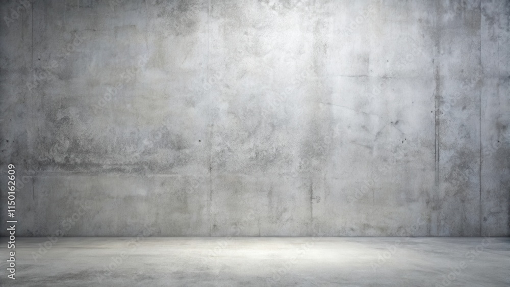 Empty industrial room with textured concrete wall and floor Empty industrial room with textured concrete wall and floor