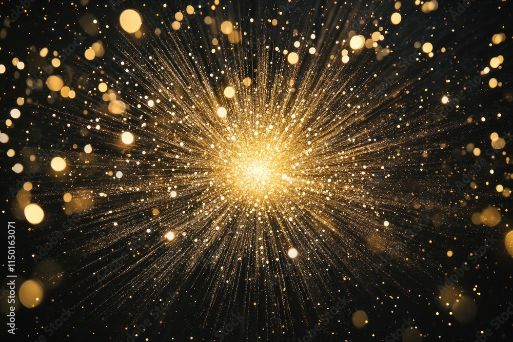 Radiant Golden Starburst Background with Bright Rays Radiant Golden Starburst Background with Bright Rays