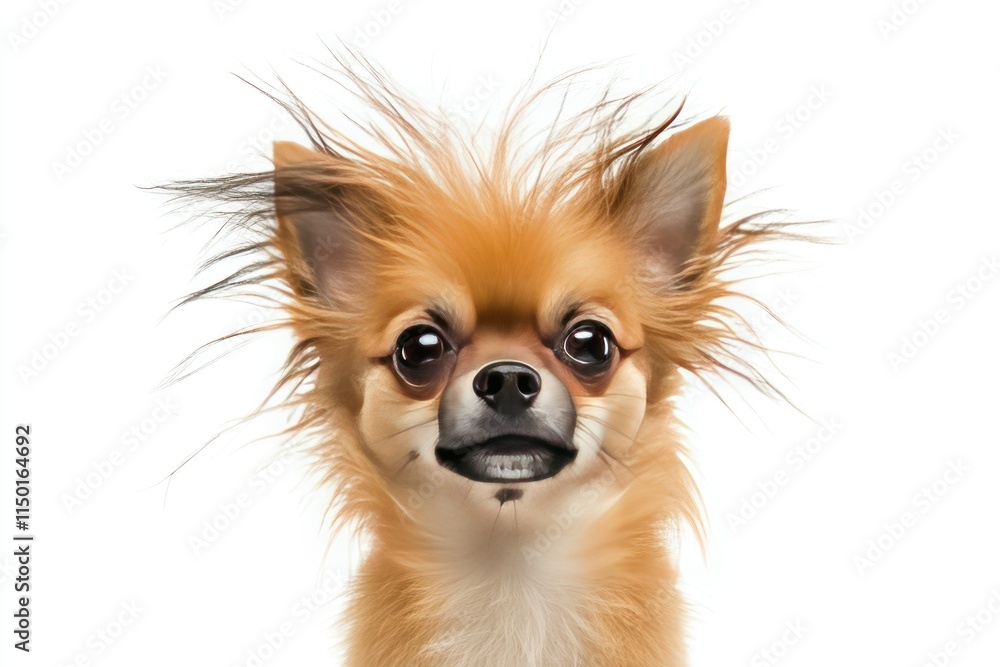 Playful Chihuahua with Unique Hairdo Playful Chihuahua with Unique Hairdo