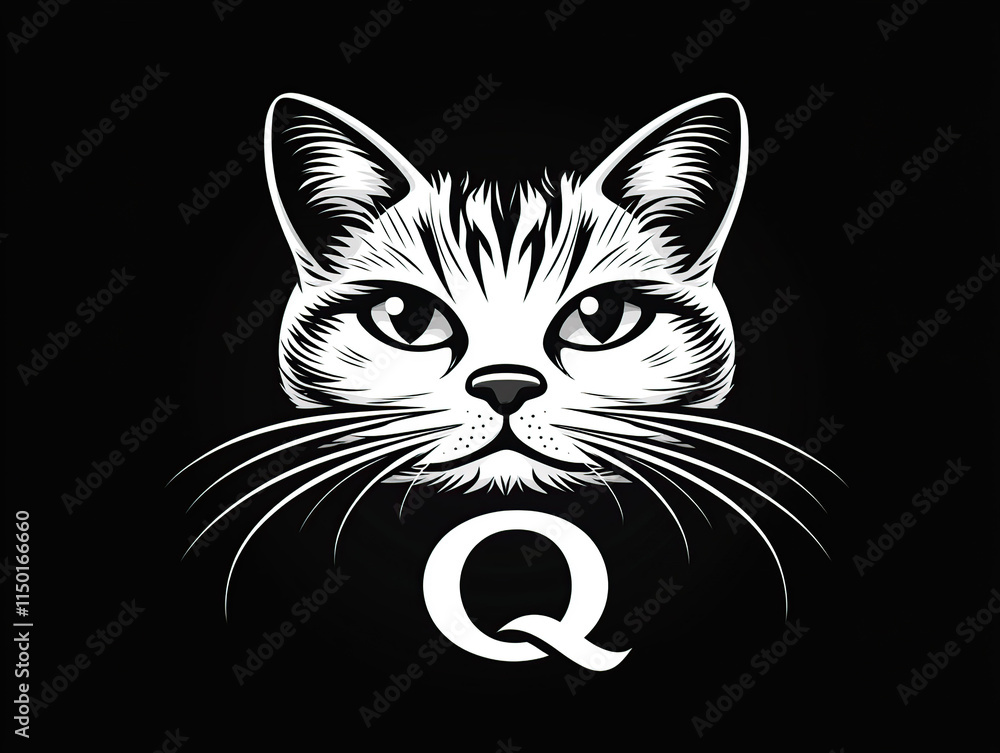 Obraz premium cat, alphabet, feline, letters, typography, design, artistic, creative, cute, playful, whimsical, stylized, paw, tail, ears, whiskers, kitty, illustration, decorative, unique, charming, expressive, me