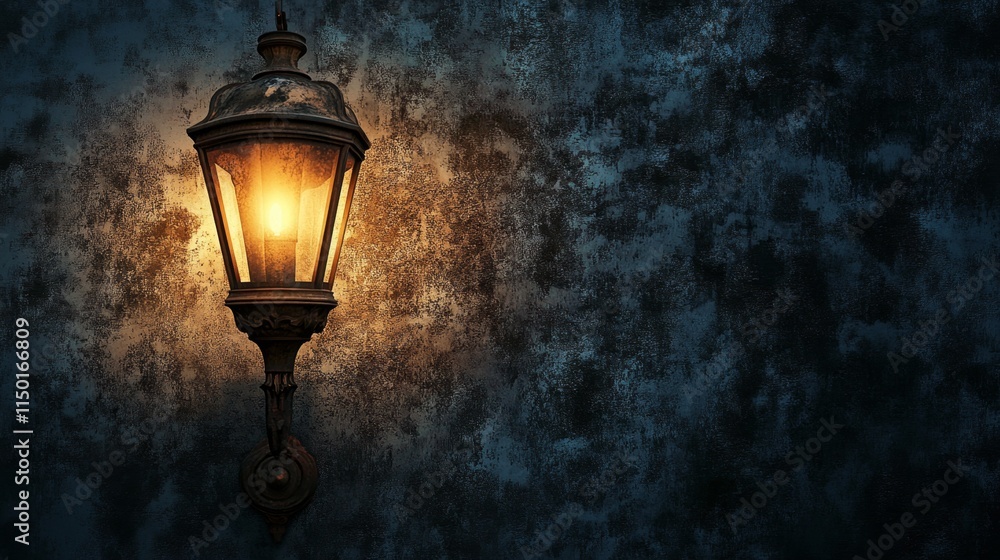 Beautiful background with a shining lantern Fanus, with copy space Beautiful background with a shining lantern Fanus, with copy space
