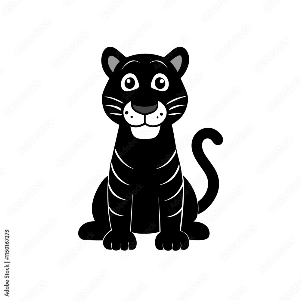 Tiger cartoon vector silhouette Tiger cartoon vector silhouette