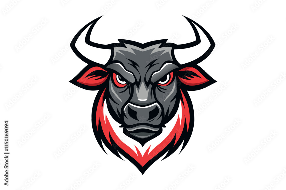 Fototapeta premium bull head mascot logo