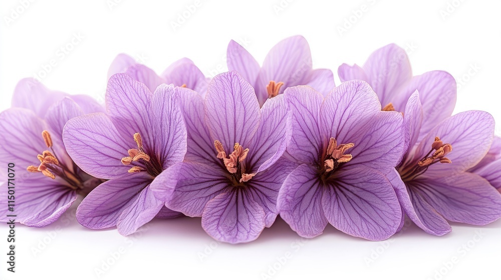 Obraz premium beautiful saffron flower clipart isolated on a white background saffron flower