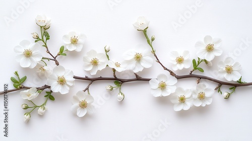 Wallpaper Mural close up branch chamomile portrait isolated on a white backgroun Torontodigital.ca