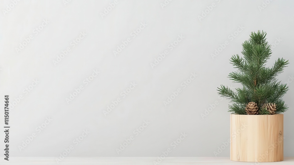 Scandinavianstyle nursery with wooden holiday decor, soft pastel colors, and a minimalist tree for a modern Christmas vibe Scandinavianstyle nursery with wooden holiday decor, soft pastel colors, and a minimalist tree for a modern Christmas vibe