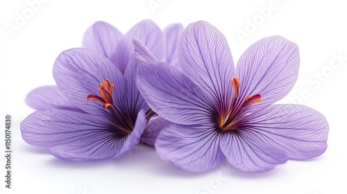 close up of a saffron flower photo isolated on a white background saffron flower