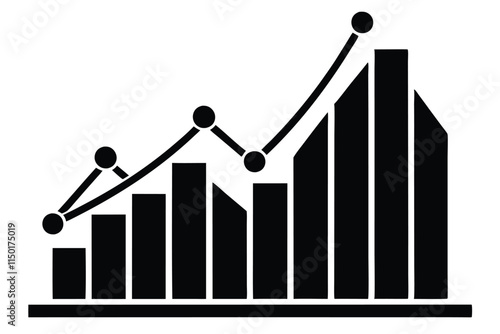 organic traffic graph line art vector illustration Eps File