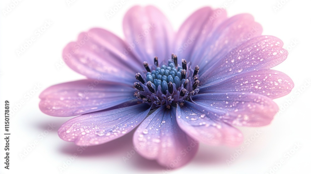 Fototapeta premium dainty flower close up stock image isolated on a white background dainty flower
