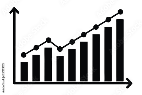 organic traffic graph line art vector illustration Eps File