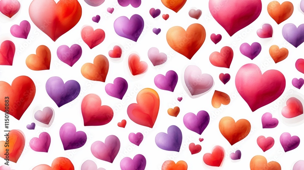 Colorful Hearts Pattern Background - Romantic, joyful, loving, cheerful, celebratory hearts. Perfect for Valentine's Day. Colorful Hearts Pattern Background - Romantic, joyful, loving, cheerful, celebratory hearts. Perfect for Valentine's Day.