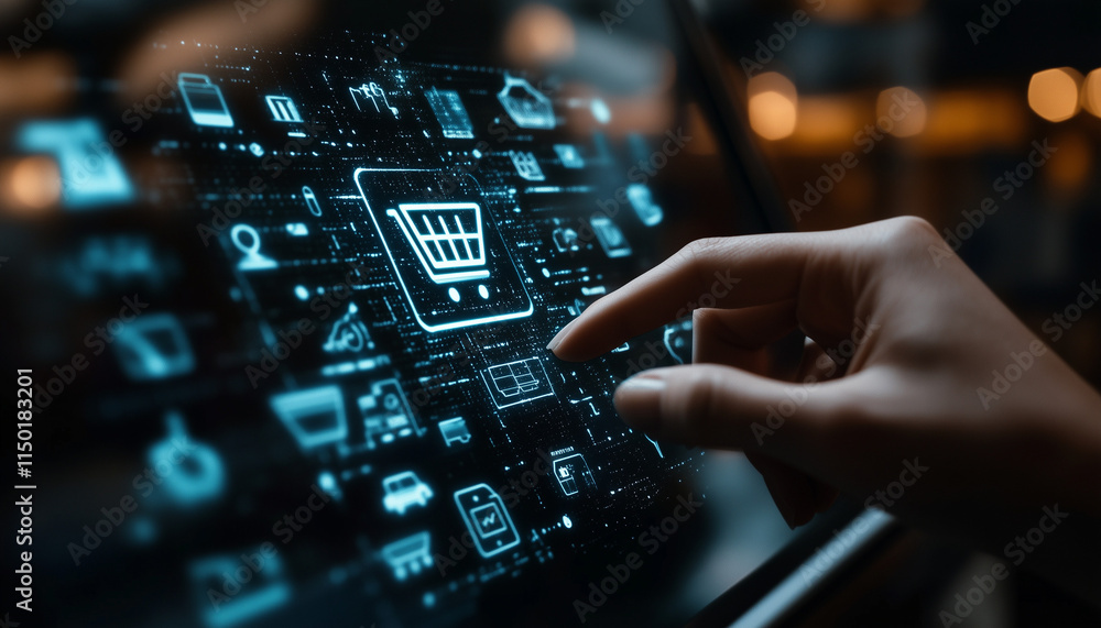 Obraz premium illustration for online shopping - digital checking out process