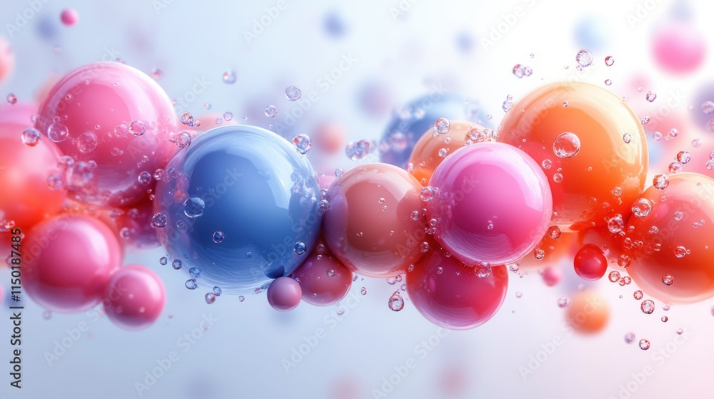 illustration of abstract spheres on white backgrou illustration of abstract spheres on white backgrou