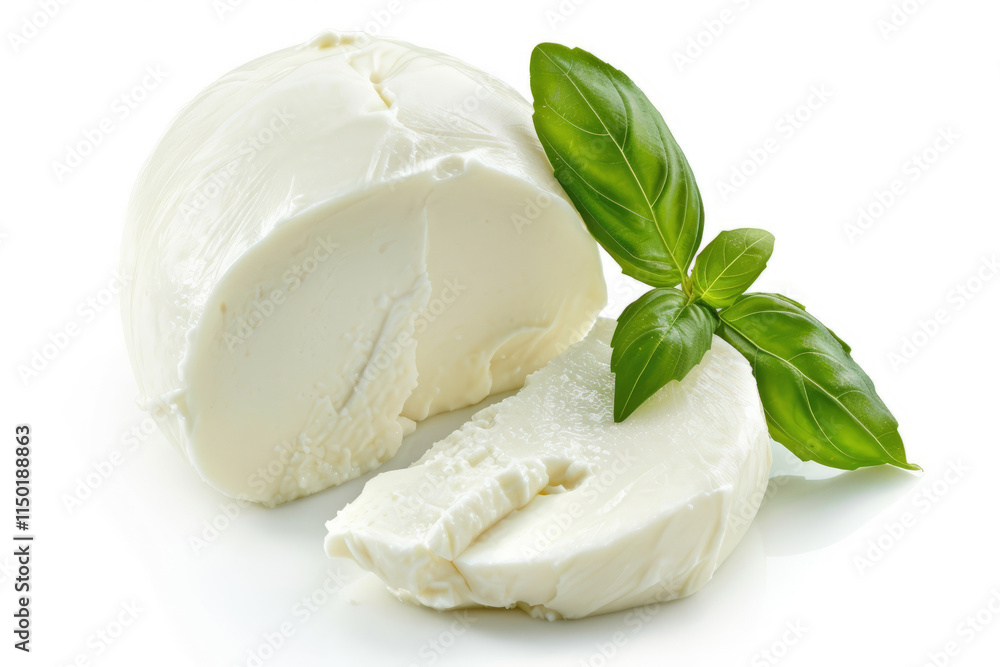 Piece of mozzarella Buffalo isolated Piece of mozzarella Buffalo isolated