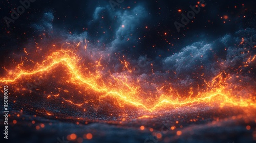 Wallpaper Mural illustration of lightning symbols abstract 3d redering background design for poster banner placar Torontodigital.ca