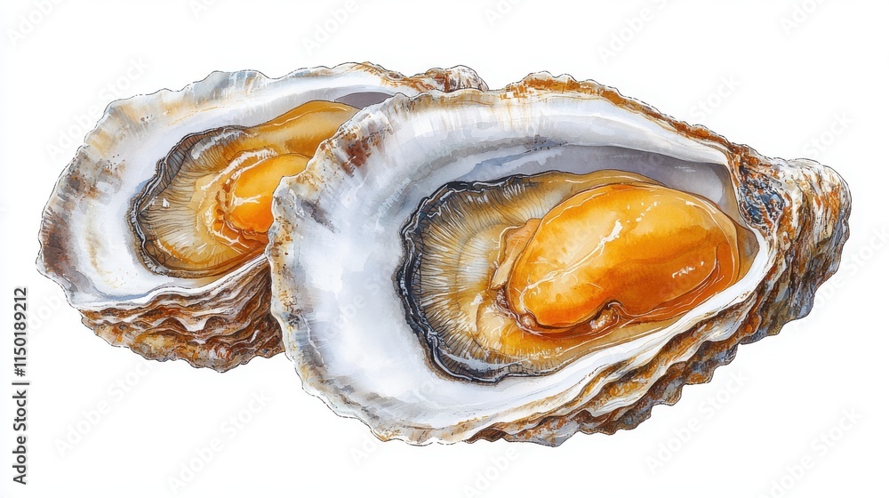 illustration of oyster isolated on a white background oyster illustration of oyster isolated on a white background oyster