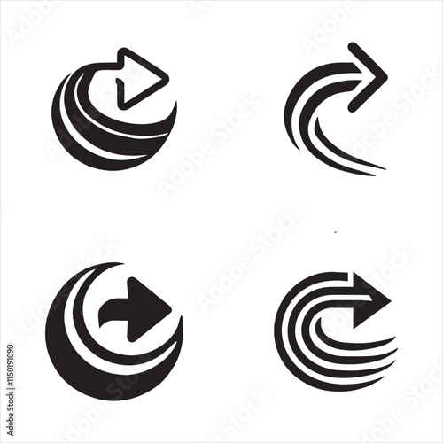 Set of arrows, arrows different. Arrow icon. Vector eps illustration on a white background
