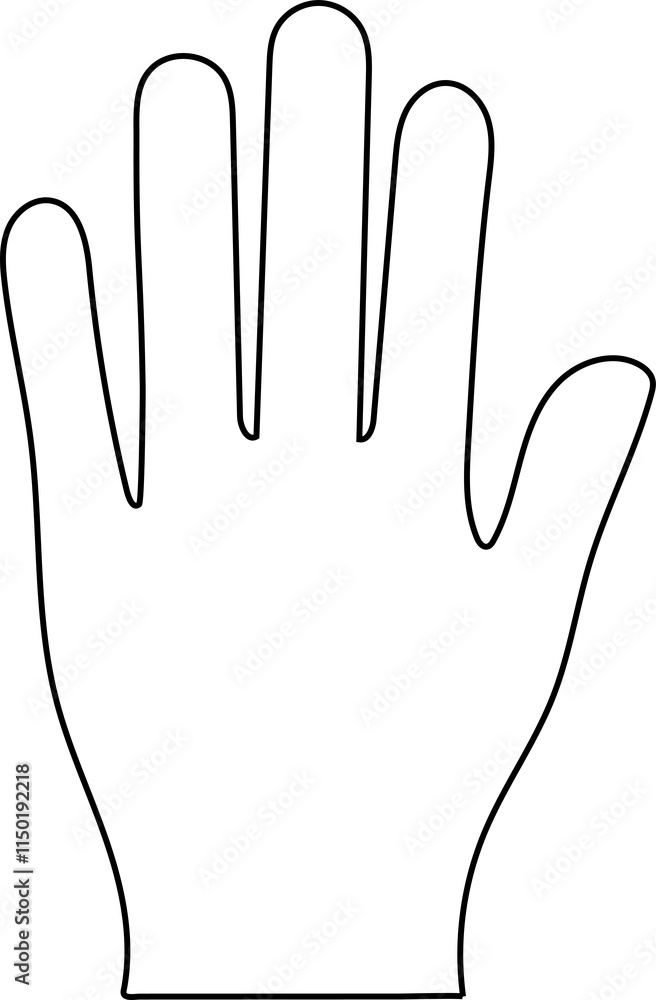 Obraz premium Minimalist Hand in Glove Illustration