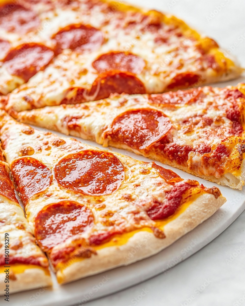 National Pizza Day Delicious Pepperoni Pizza Slices Cheese Food Photography National Pizza Day Delicious Pepperoni Pizza Slices Cheese Food Photography