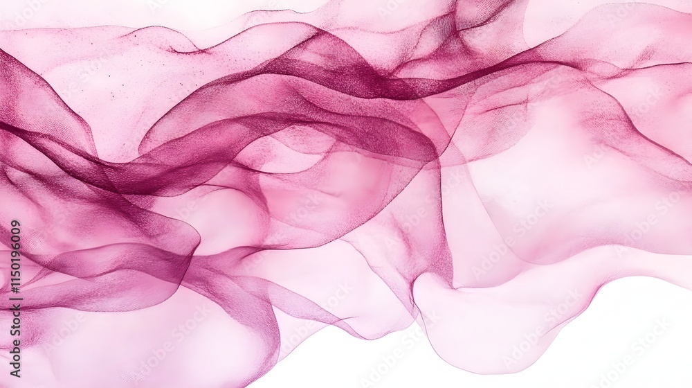 Obraz premium Delicate Pink Fabric Draped in Soft Waves