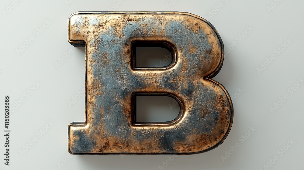 illustration of 3d letter b on white backgrou illustration of 3d letter b on white backgrou