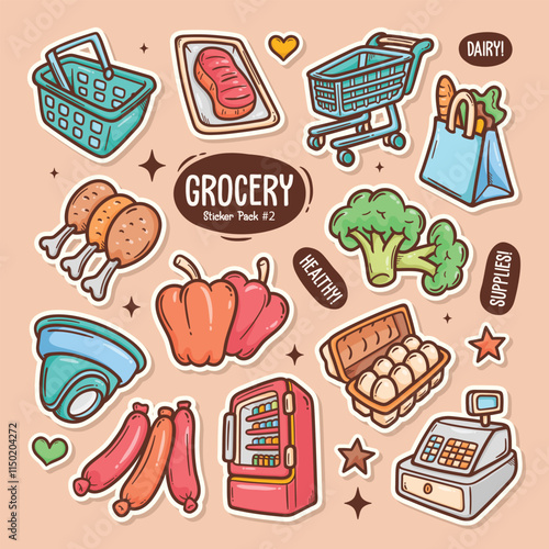 Whimsical Market and Food Illustrations