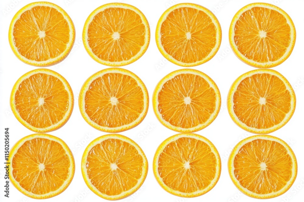 Twelve Slices of Fresh Orange Twelve Slices of Fresh Orange