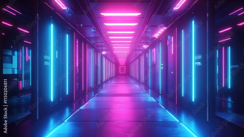 A futuristic hexagonal grid glowing in neon hues, creating a sleek technology background for sci-fi and communication design. A futuristic hexagonal grid glowing in neon hues, creating a sleek technology background for sci-fi and communication design.