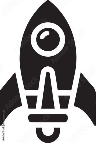 rocket silhouette vector icon illustration. EPS File