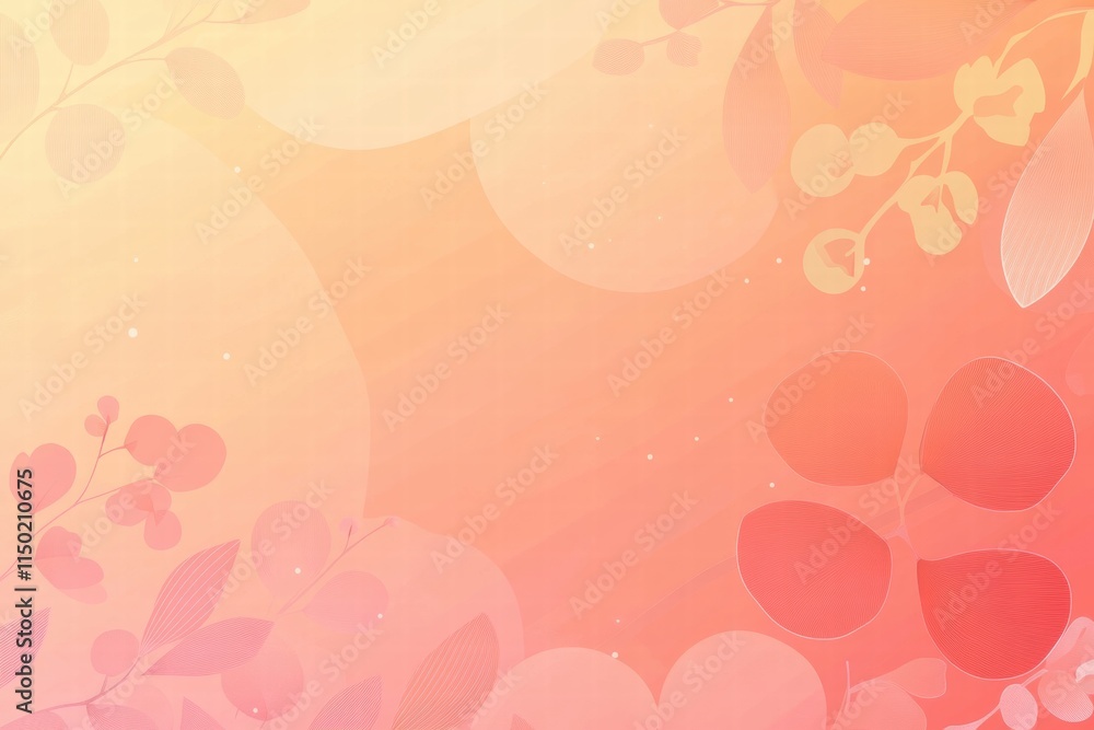 Abstract Coral and Peach Floral Background Abstract Coral and Peach Floral Background