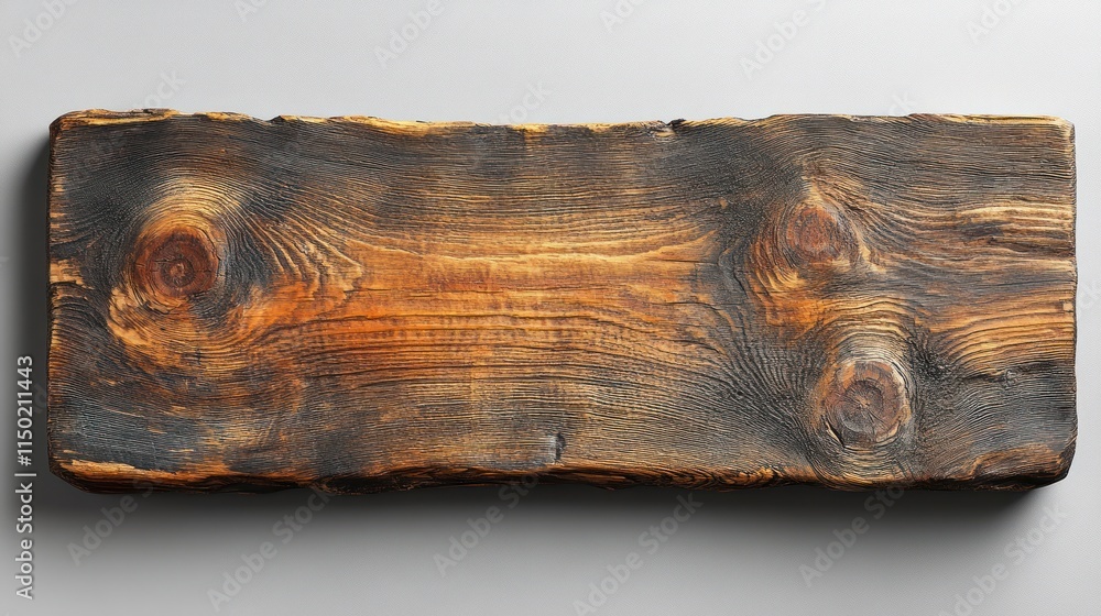 Rustic dark brown wood plank, top view. Rustic dark brown wood plank, top view.